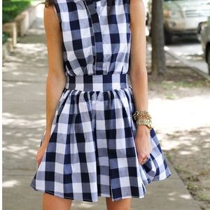 Chicwish Blue and White Checkered Dress
